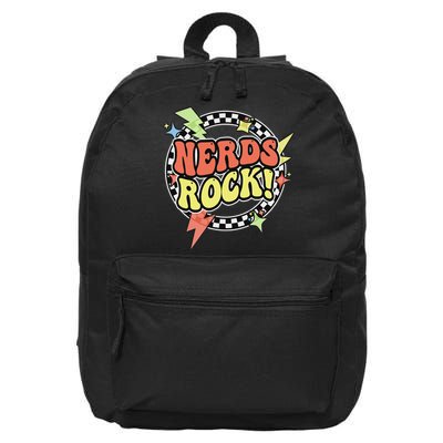 Retro Nerds Rock From Geek Costume Clothes 16 in Basic Backpack