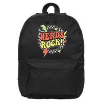 Retro Nerds Rock From Geek Costume Clothes 16 in Basic Backpack