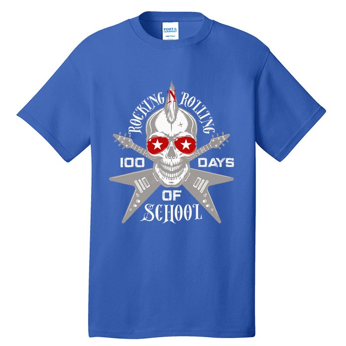 Rocking N Rolling 100 Days Of School Teacher Rock Music Tall T-Shirt