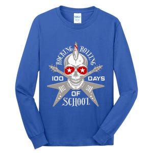 Rocking N Rolling 100 Days Of School Teacher Rock Music Tall Long Sleeve T-Shirt