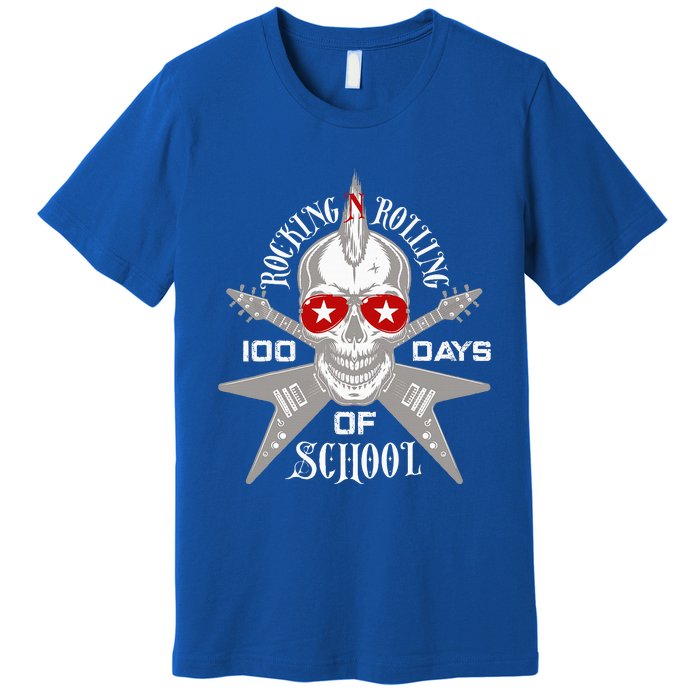 Rocking N Rolling 100 Days Of School Teacher Rock Music Premium T-Shirt