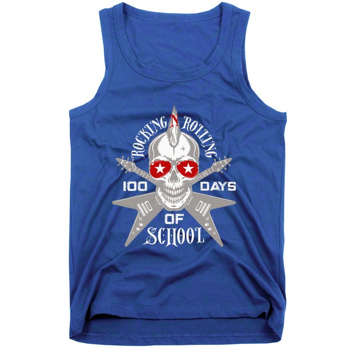 Rocking N Rolling 100 Days Of School Teacher Rock Music Tank Top