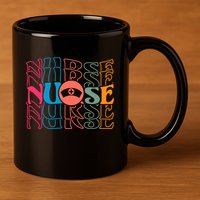 Retro Nurse 11oz C Handle Ceramic Mug