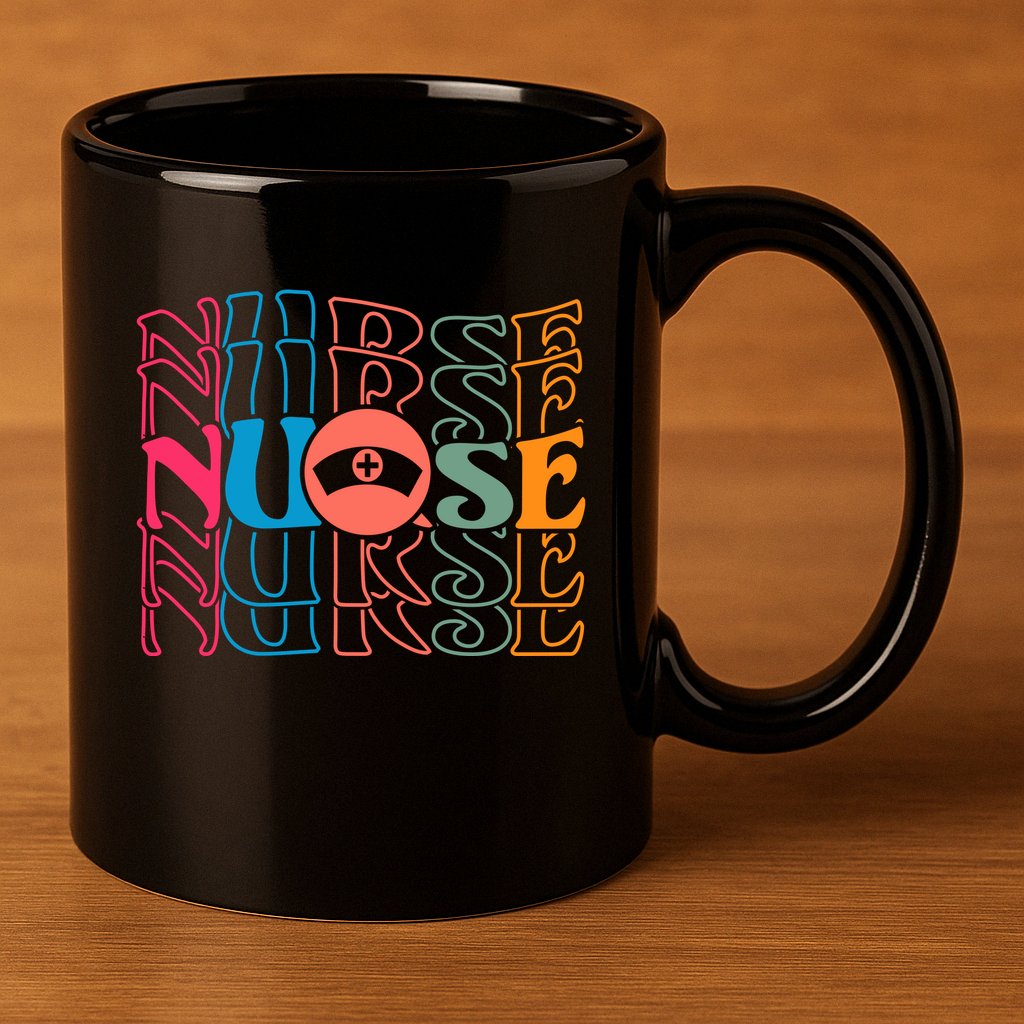 Retro Nurse 11oz C Handle Ceramic Mug