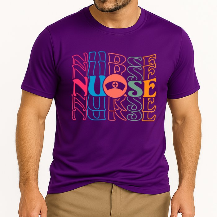 Retro Nurse Cooling Performance Crew T-Shirt