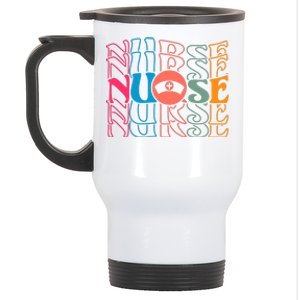 Retro Nurse Stainless Steel Travel Mug