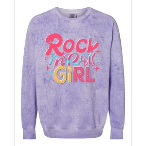 Rock N Roll Girl Purple Darla Colorblast Crewneck Sweatshirt