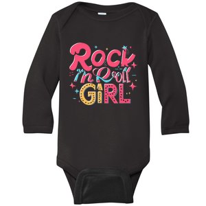 Rock N Roll Girl Purple Darla Baby Long Sleeve Bodysuit