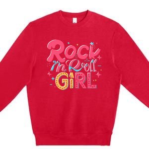 Rock N Roll Girl Purple Darla Premium Crewneck Sweatshirt