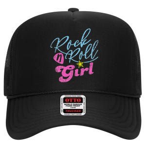 Rock N Roll Girl Purple Darla High Crown Mesh Back Trucker Hat