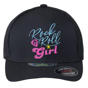 Rock N Roll Girl Purple Darla Flexfit Unipanel Trucker Cap