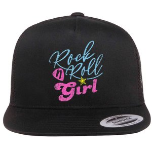 Rock N Roll Girl Purple Darla Flat Bill Trucker Hat