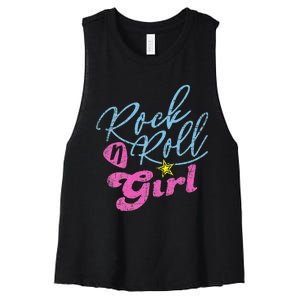 Rock N Roll Girl Purple Darla Women's Racerback Cropped Tank