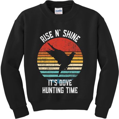 Rise N Shine Its Dove Hunting Time Dove Kids Sweatshirt