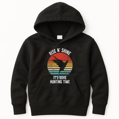 Rise N Shine Its Dove Hunting Time Dove Kids Hoodie