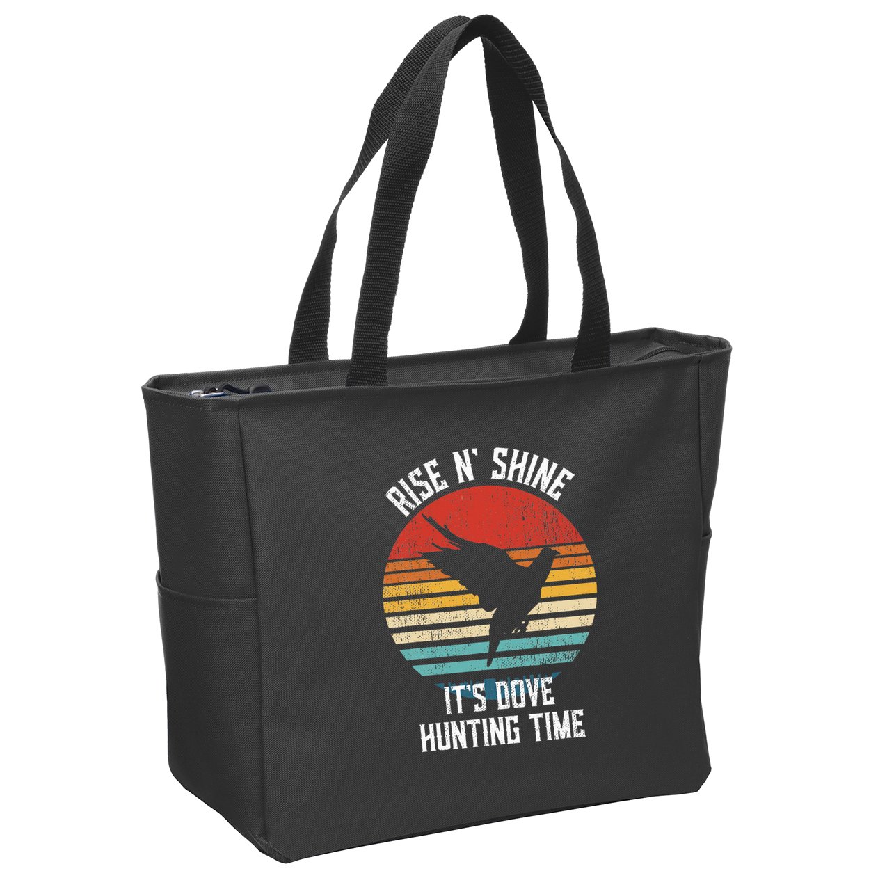 Rise N Shine Its Dove Hunting Time Dove Zip Tote Bag