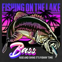 Rise N Shine Its Fishing Time Bass Lake 7 Panel Mesh Trucker Snapback Hat