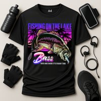 Rise N Shine Its Fishing Time Bass Lake Cooling Performance Crew T-Shirt