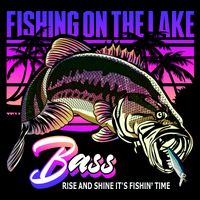 Rise N Shine Its Fishing Time Bass Lake Cooling Performance Crew T-Shirt