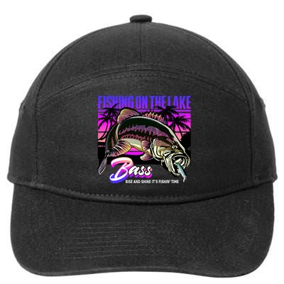 Rise N Shine Its Fishing Time Bass Lake 7-Panel Snapback Hat