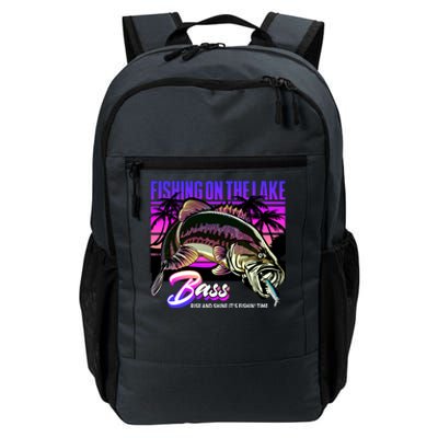 Rise N Shine Its Fishing Time Bass Lake Daily Commute Backpack