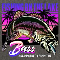 Rise N Shine Its Fishing Time Bass Lake Cotton Canvas Backpack