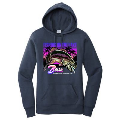 Rise N Shine Its Fishing Time Bass Lake Women's Pullover Hoodie