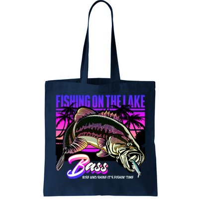 Rise N Shine Its Fishing Time Bass Lake Tote Bag