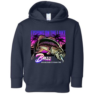 Rise N Shine Its Fishing Time Bass Lake Toddler Hoodie