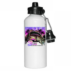 Rise N Shine Its Fishing Time Bass Lake Aluminum Water Bottle