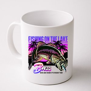 Rise N Shine Its Fishing Time Bass Lake Coffee Mug