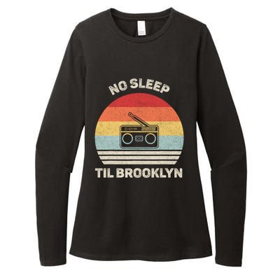 Retro No Sleep Til Brooklyn Gift Old School Portable Stereo Gift Womens CVC Long Sleeve Shirt