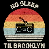 Retro No Sleep Til Brooklyn Gift Old School Portable Stereo Gift Flatbill Hat