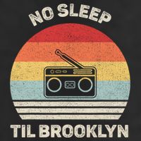 Retro No Sleep Til Brooklyn Gift Old School Portable Stereo Gift Trucker Hat
