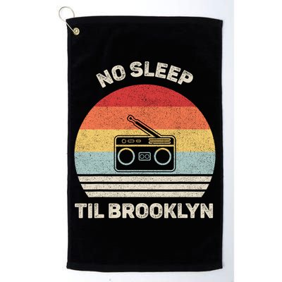 Retro No Sleep Til Brooklyn Gift Old School Portable Stereo Gift Platinum Collection Golf Towel