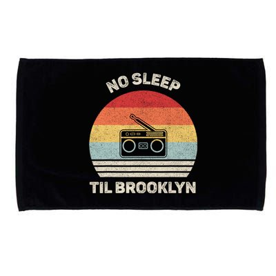 Retro No Sleep Til Brooklyn Gift Old School Portable Stereo Gift Microfiber Hand Towel