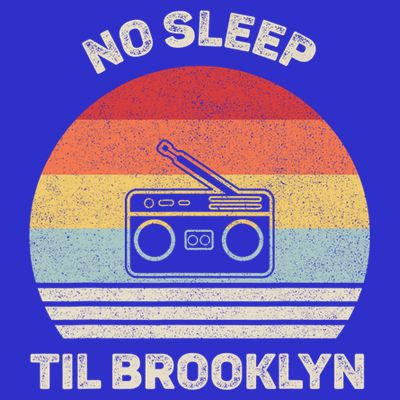 Retro No Sleep Til Brooklyn Gift Old School Portable Stereo Gift T-Shirt