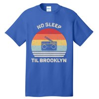 Retro No Sleep Til Brooklyn Gift Old School Portable Stereo Gift Tall T-Shirt