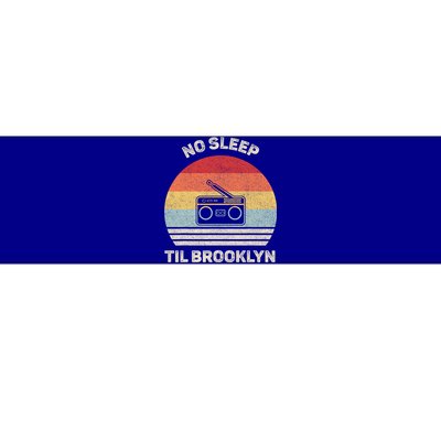 Retro No Sleep Til Brooklyn Gift Old School Portable Stereo Gift Bumper Sticker