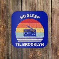 Retro No Sleep Til Brooklyn Gift Old School Portable Stereo Gift Coaster