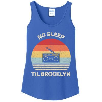 Retro No Sleep Til Brooklyn Gift Old School Portable Stereo Gift Ladies Essential Tank