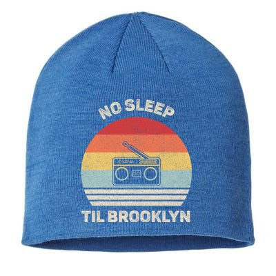 Retro No Sleep Til Brooklyn Gift Old School Portable Stereo Gift Sustainable Beanie