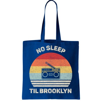 Retro No Sleep Til Brooklyn Gift Old School Portable Stereo Gift Tote Bag