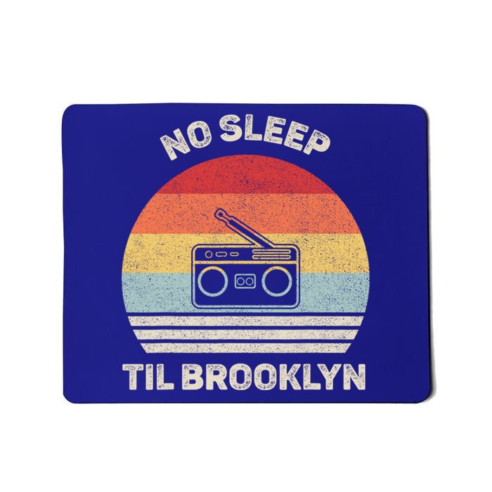 Retro No Sleep Til Brooklyn Gift Old School Portable Stereo Gift Mousepad