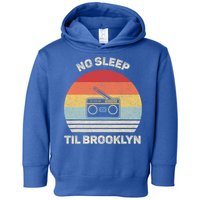 Retro No Sleep Til Brooklyn Gift Old School Portable Stereo Gift Toddler Hoodie