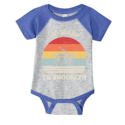 Retro No Sleep Til Brooklyn Gift Old School Portable Stereo Gift Infant Baby Jersey Bodysuit