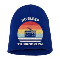 Retro No Sleep Til Brooklyn Gift Old School Portable Stereo Gift Short Acrylic Beanie