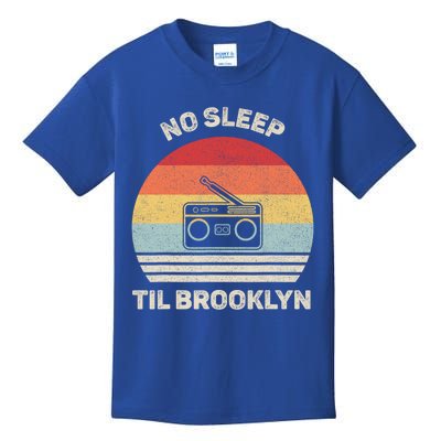 Retro No Sleep Til Brooklyn Gift Old School Portable Stereo Gift Kids T-Shirt