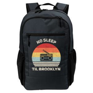 Retro No Sleep Til Brooklyn Gift Old School Portable Stereo Gift Daily Commute Backpack