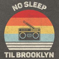 Retro No Sleep Til Brooklyn Gift Old School Portable Stereo Gift Cotton Canvas Backpack